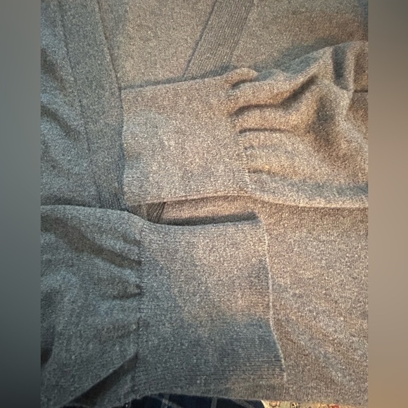 Lauren Ralph Lauren Cashmere Blend Gray Horse Button Cardigan Size M Old Money - Picture 8 of 10